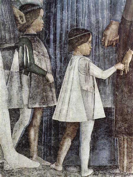 Andrea Mantegna Freskenzyklus in der Camera degli Sposi im Palazzo Ducale in Mantua, Szene: Zusammentreffen von Herzog Ludovico Gonzaga mit Kardinal Francesco Gonzaga oil painting image